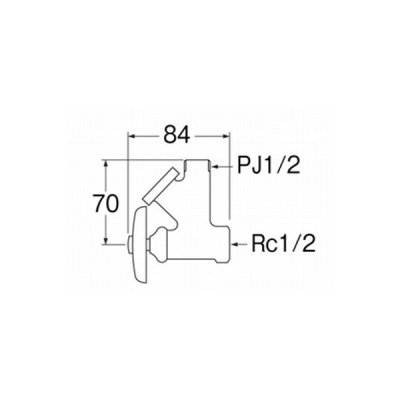 画像2: 水栓金具 三栄水栓　V226-13　ストレーナアングル化粧バルブ 共用形