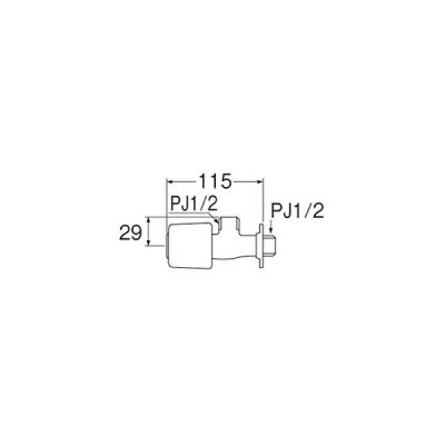 画像2: 水栓金具 三栄水栓　V24AC-13　アングル化粧バルブ(共用形) バスルーム用