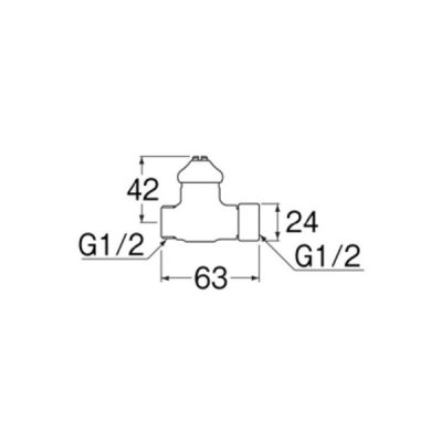 画像2: 水栓金具 三栄水栓　V261D-13　止水栓 バルブ ナット付きバルブ D式ナット付化粧バルブ