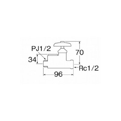 画像2: 水栓金具 三栄水栓　V280A-13　ストレーナ化粧バルブ 共用形