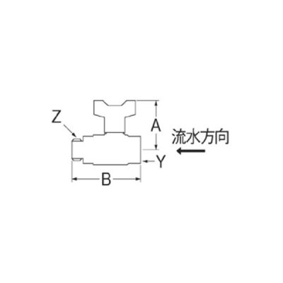 画像2: 水栓金具 三栄水栓　V640BV-13　止水栓 バルブ 逆止付ボールバルブ