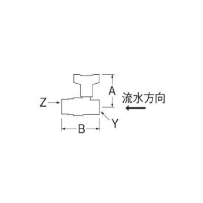 画像2: 水栓金具 三栄水栓　V655BV-13　止水栓 バルブ 逆止付ボールバルブ