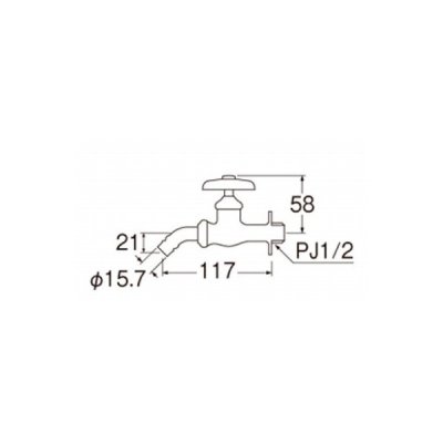 画像2: 水栓金具 三栄水栓　Y123K-13　寒冷地 洗濯機用ホーム水栓