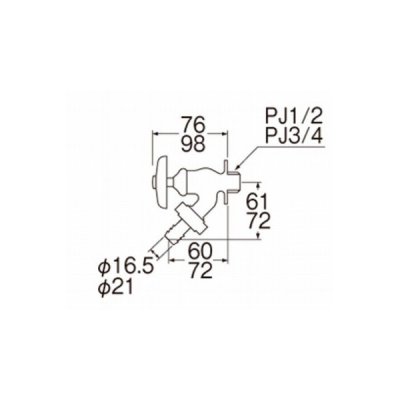 画像2: 水栓金具 三栄水栓　Y80JK-13　寒冷地 散水栓