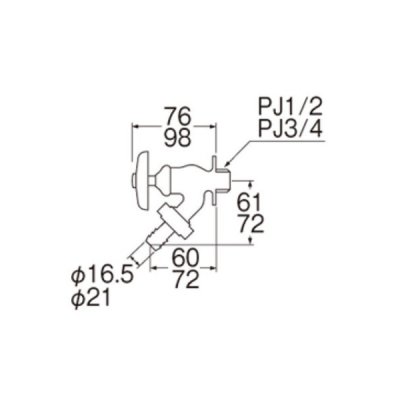 画像2: 水栓金具 三栄水栓　Y80V-13　単水栓 散水栓