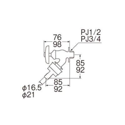 画像2: 水栓金具 三栄水栓　Y81V-13　単水栓 散水栓 自動接手散水栓