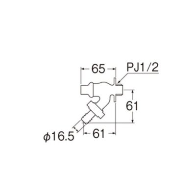 画像2: 水栓金具 三栄水栓　Y86V-13　単水栓 散水栓 共用散水栓