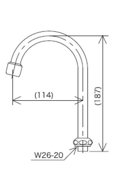 画像2: 配管部品 KVK　ZK82F　泡沫横形自在水栓用パイプ