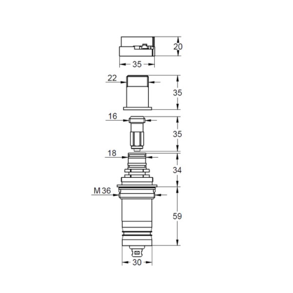 グローエ 47220000 パーツ ワックスサーモスタット サイズ3/4”用 [] - まいどDIY