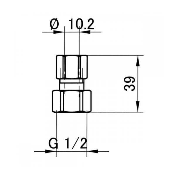 グローエ 12042N00 パーツ 接続アダプター 1/2” Φ10銅管用 クローム 寒冷地 [] - まいどDIY