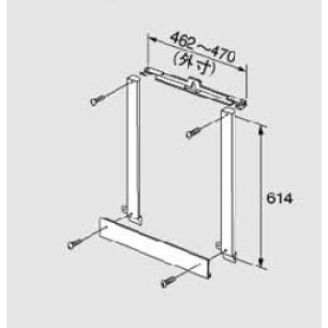 画像: 給湯器 部材 ノーリツ　【PS金枠セットPK-D470NR 0702126】　PS金枠セット（取り替え用アダプター） PS設置給湯器取り替え専用部材