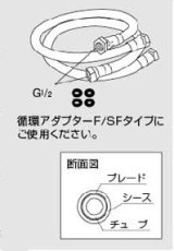 画像: 給湯器 部材 ノーリツ　【ブレードホースセット1m （往戻2本1セット） 0706112】　追いだき配管部材（循環アダプターHX用）