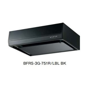 画像: 富士工業　BFRS-3G-751 R/L-BL BK　換気扇 台所 レンジフード 間口 750mm ブラック (前幕板別売) [♪■§]