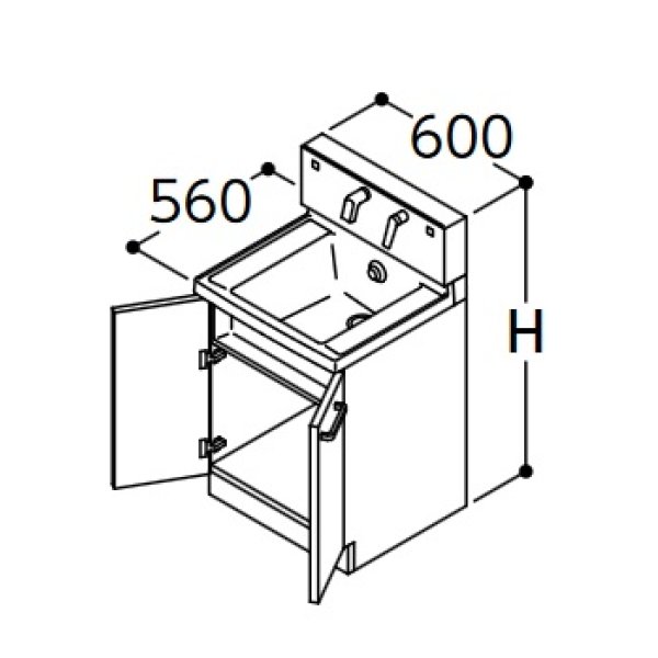 画像1: TOTO 洗面化粧台 【LDSWB060AAGEN1A】 サクア 2枚扉タイプ 間口600 洗面ボウル高さ750 扉カラーホワイト 受注生産品 [♪■§] (1)