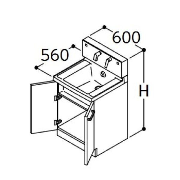 画像1: TOTO 洗面化粧台 【LDSWB060BAGEN1A】 サクア 2枚扉タイプ 間口600 洗面ボウル高さ800 扉カラーホワイト [♪■] (1)