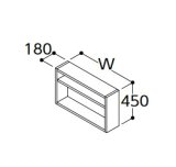 画像: TOTO 洗濯機上オープン棚 【LWWB065GEG1G】 サクア 間口650 受注生産品 [♪■§]