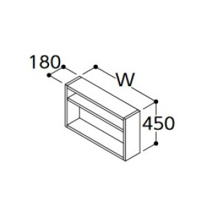 画像: TOTO 洗濯機上オープン棚 【LWWB065GEG1G】 サクア 間口650 受注生産品 [♪■§]