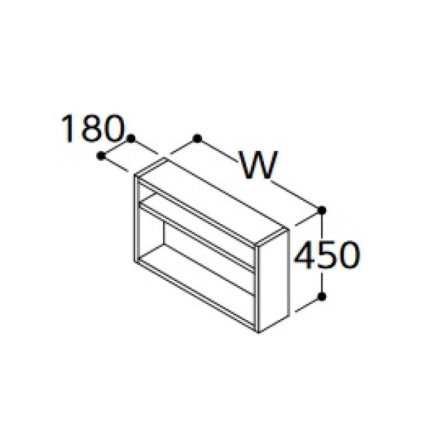 画像1: TOTO 洗濯機上オープン棚 【LWWB075GEG1G】 サクア 間口750 受注生産品 [♪■§] (1)