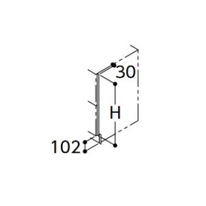画像: TOTO エンドスペーサー(ドア枠用) 【LEWB030GTT1G】 サクア トールキャビネット用 高さ1843 受注生産品 [♪■§]