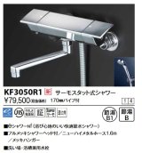 画像: KVK　KF3050R1　サーモスタット式シャワー(170mmパイプ付)