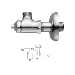 画像: 水栓金具 三栄水栓　JV22AD-X2A-13　D式止水栓本体 ストレート形止水栓・バルブ