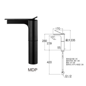 画像: 水栓金具 三栄水栓　K4731NJV-2T-MDP-13　シングルワンホール洗面混合栓