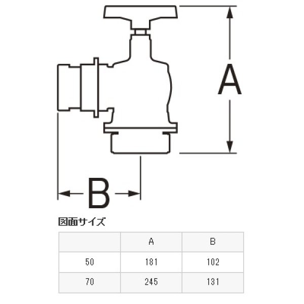 画像2: 水栓金具 三栄水栓　V191-50　差込90°ターニングバルブ (2)