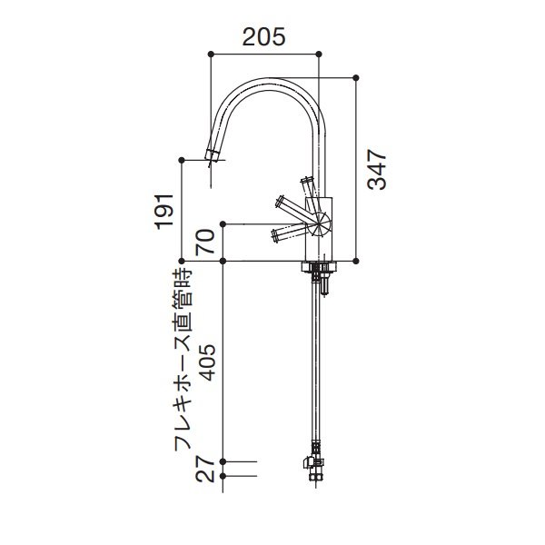 画像2: マイセット/onedo/ワンド SOUシリーズ 【column K8751JV-13】 水栓金具 ※受注生産 [♪§] (2)