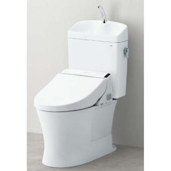 画像1: TOTO ピュアレストQR 【CS232BHM+SH233BN】 組み合わせ便器 寒冷地 ヒーター付便器・水抜併用方式 床排水 リモデル対応 手洗あり(便座別売) [♪■] (1)