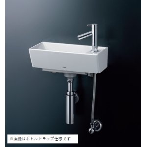 画像: TOTO 手洗器　LSH50AP　壁掛手洗器角型(立水栓セット)  Pトラップ 壁給水・壁排水 [♪■]