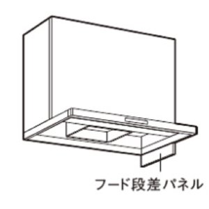 画像: パロマ 【DP-VRAS】 化粧部材 VRAS専用部材 フード段差パネル (タカラ製)