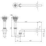 画像: 洗面器 TOTO　M356W　MR700、MR710用壁排水金具（Pトラップ） [■]