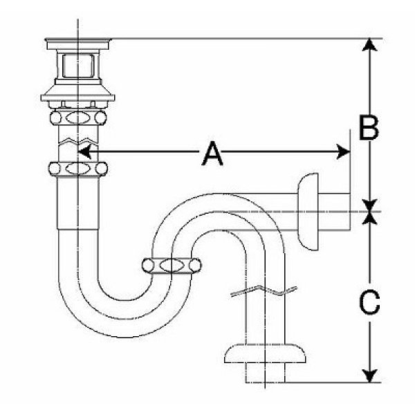 画像2: INAX/LIXIL　LF-105PA　水栓金具 特定施設向け 排水Ｐトラップ (2)