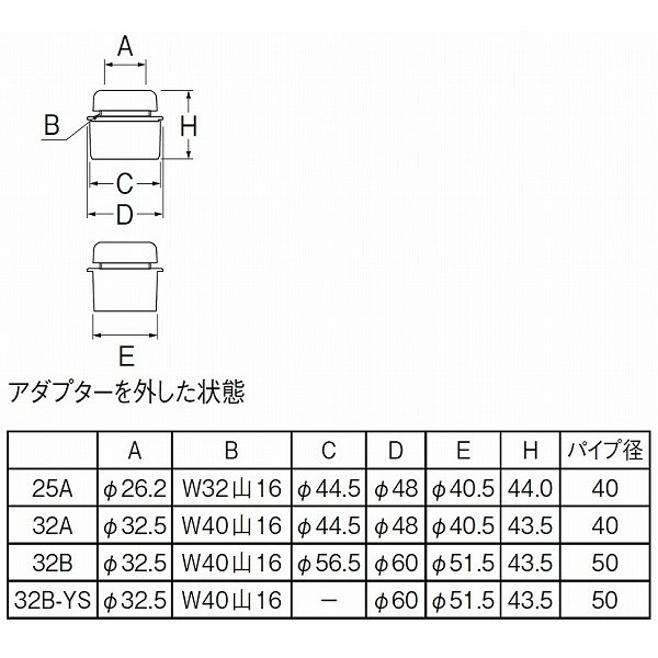 画像2: 水栓金具 三栄水栓　H70-200-25A　排水用品 クリーンアダプター 洗面所用 (2)