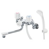 画像: 水栓金具 三栄水栓　SK1104D-W-13　壁付ツーバルブ ツーバルブシャワー混合栓(一時止水) バスルーム用
