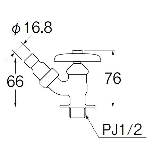 画像2: 水栓金具 三栄水栓　Y806V-13　単水栓 散水栓 (2)