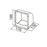 画像: クリナップ　ZZLD15　深型レンジフード(シロッコファン)専用 L形ダクト [♪△]　　