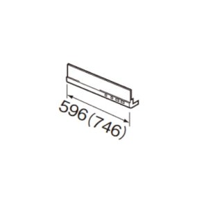 画像: クリナップ　RFC-60H　化粧幕板取付フレーム 平型レンジフード用幕板 対応機種60HA/60HB [♪△]　