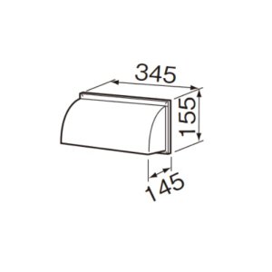 画像: クリナップ　RH-FB2　屋外化粧カバー(金属製) 平型レンジフード対応部品 アイボリー 対応機種RH-75HB/RH-60HA(角ダクト対応時) [♪△]　