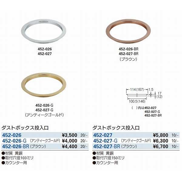 画像2: 水栓金具 カクダイ　452-026　ダストボックス投入口 [□] (2)