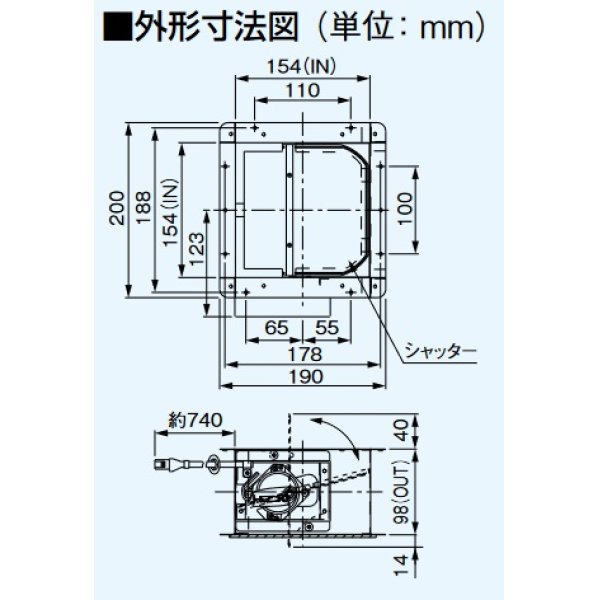 パナソニック FY-MSSJ062 換気扇 レンジフード部材 電動シャッター