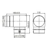 画像: リンナイ 【DE-100 22-8865】 直角エルボ φ100KP部材 ガス給湯器部材 [⇔]