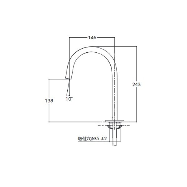 TOTO TLE24SS2W 水栓金具 アクアオート(台付自動水栓) Sサイズ コン