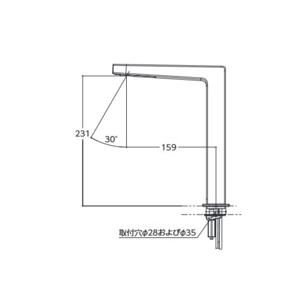 画像2: TOTO　TLE25SL1A　水栓金具 アクアオート(台付自動水栓) Lサイズ コンテンポラリタイプ(角) AC100Vタイプ ワンプッシュなし 単水栓 [⇔] (2)