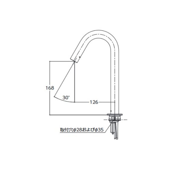 画像2: TOTO　TLE26SM1A　水栓金具 アクアオート(台付自動水栓) Mサイズ コンテンポラリタイプ AC100Vタイプ ワンプッシュなし 単水栓 [⇔] (2)