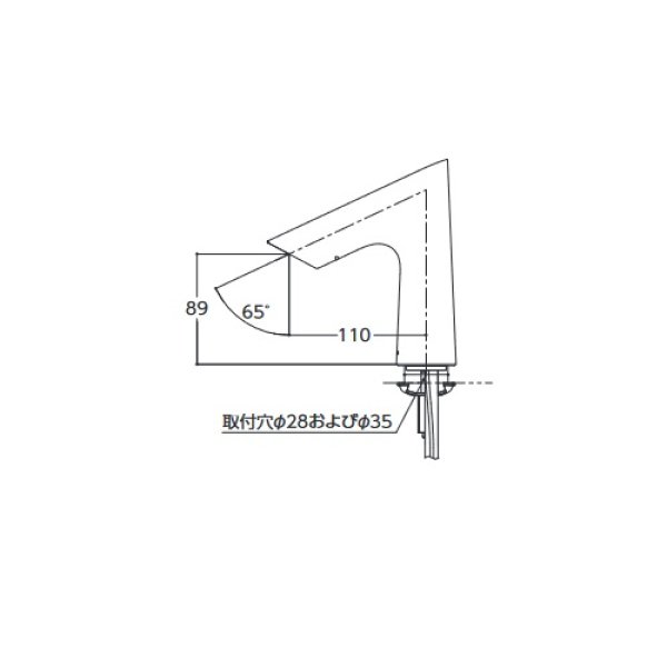 画像2: TOTO　TLE27SS1W　水栓金具 アクアオート(台付自動水栓) Bタイプ 発電タイプ ワンプッシュなし 単水栓 [■] (2)