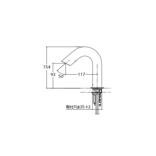 画像2: TOTO　TLE28SD1W　水栓金具 アクアオート(台付自動水栓) ポップアップ式取り替え用 Aタイプ 発電タイプ 単水栓 [■] (2)