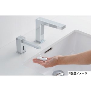 画像: TOTO 水栓金具　TLK08S08JA(TLK08002JA+TLK01104JB)　オートソープディスペンサーセット 角スパウト 1連 1L  (旧品番TLK08S08J)