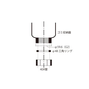 画像: onedo/ワンド/旧マイセット 直管アダプター 各種器具 ゴミ収納器 直管アダプター 【本体同時購入のみ】 [♪]