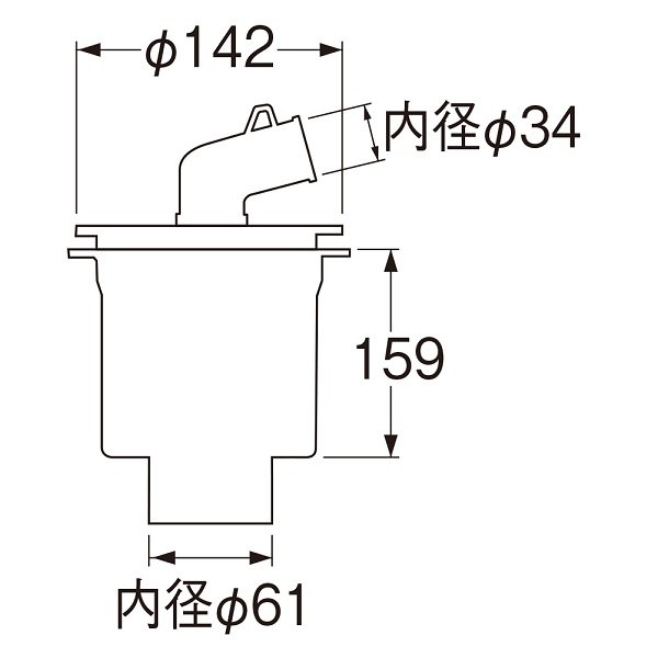 画像2: 洗面所 三栄水栓　H5554W-50　洗濯機排水トラップ H5410(K)S、H5412用 VP・VUパイプ兼用 (2)